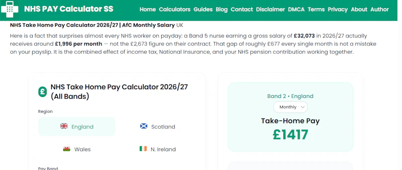 NHS Pay Calculator SS screenshot 1