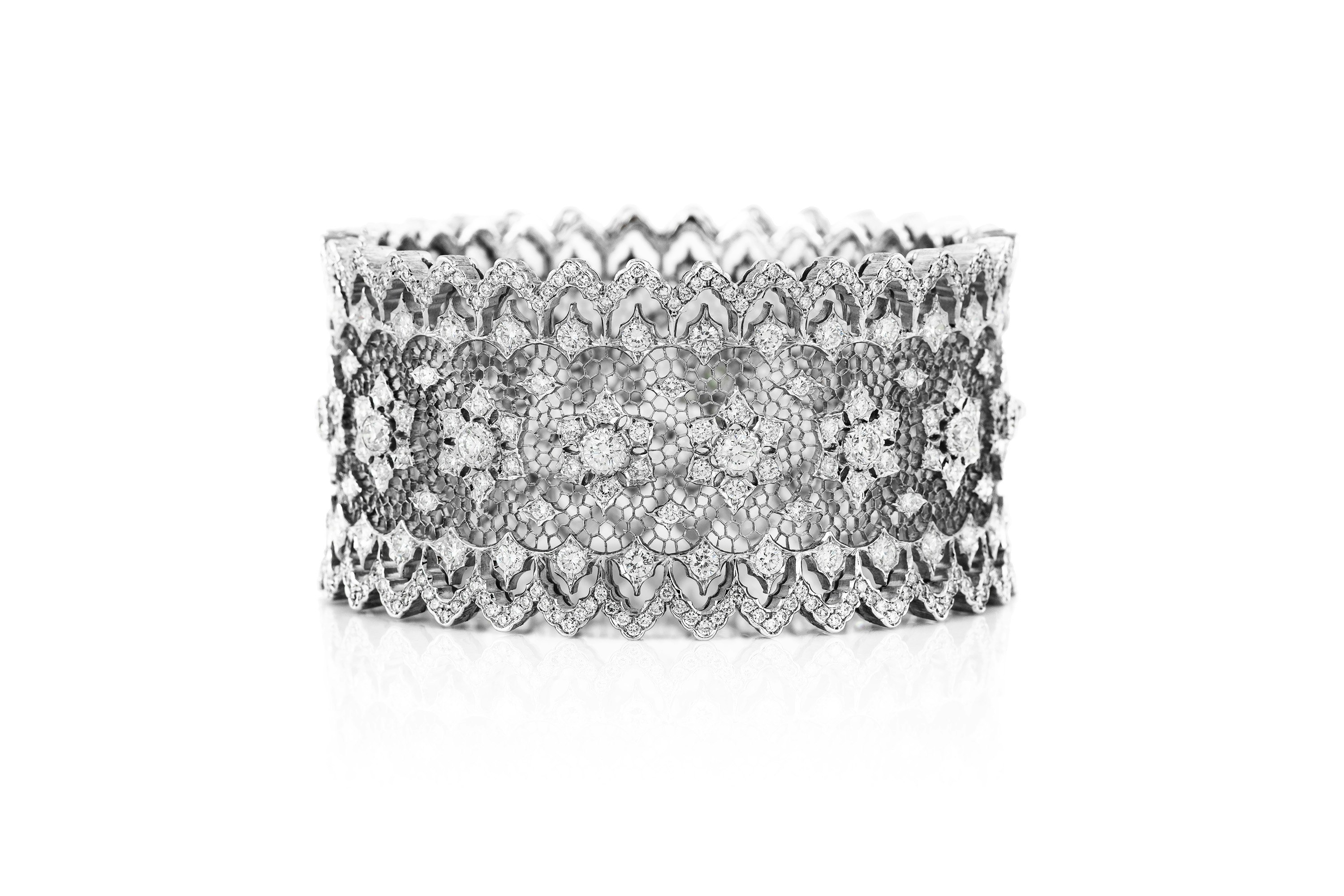 Buccellati Gold & Diamond Cuff Bracelet media 1