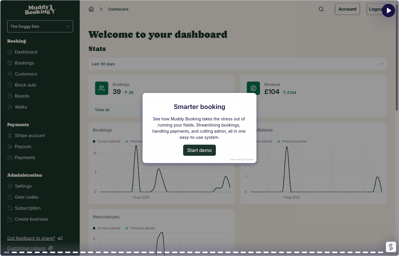 MuddyBooking.com - Screenshot 4 showing product features and functionality