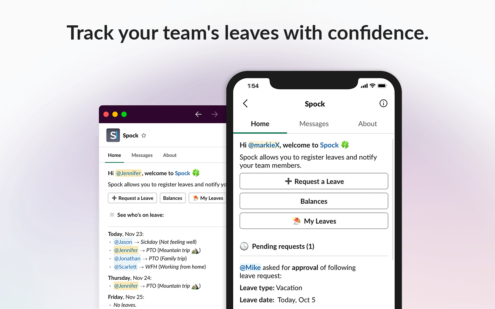 SpockOffice.com - Spock ช่วยให้คุณติดตามใบของทีมด้วยความมั่นใจ media 2