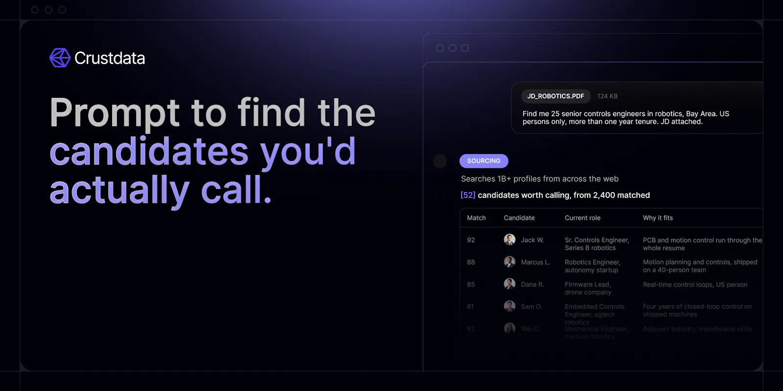 Crustdata Recruiter screenshot 3