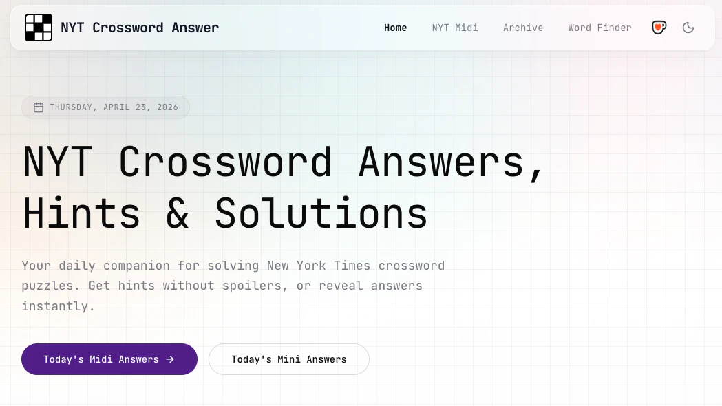 NYT Crossword Answer