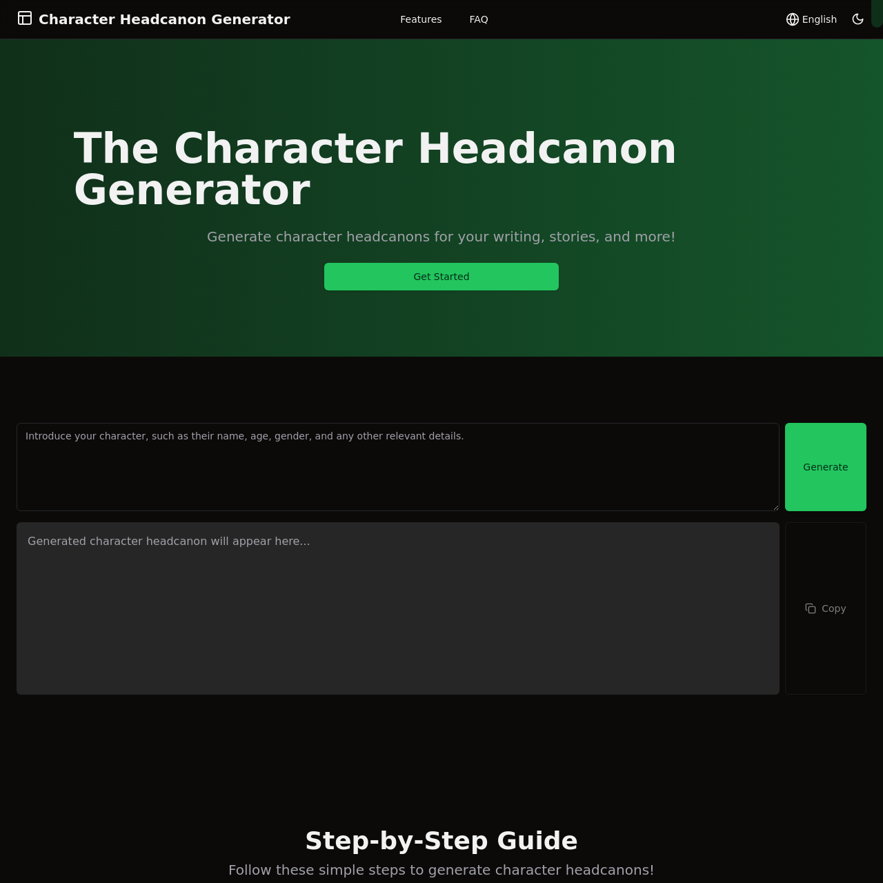 Der Charakter -Headkanergenerator - Erzeugen Sie einzigartige Charakter -Headkaner Medien 1