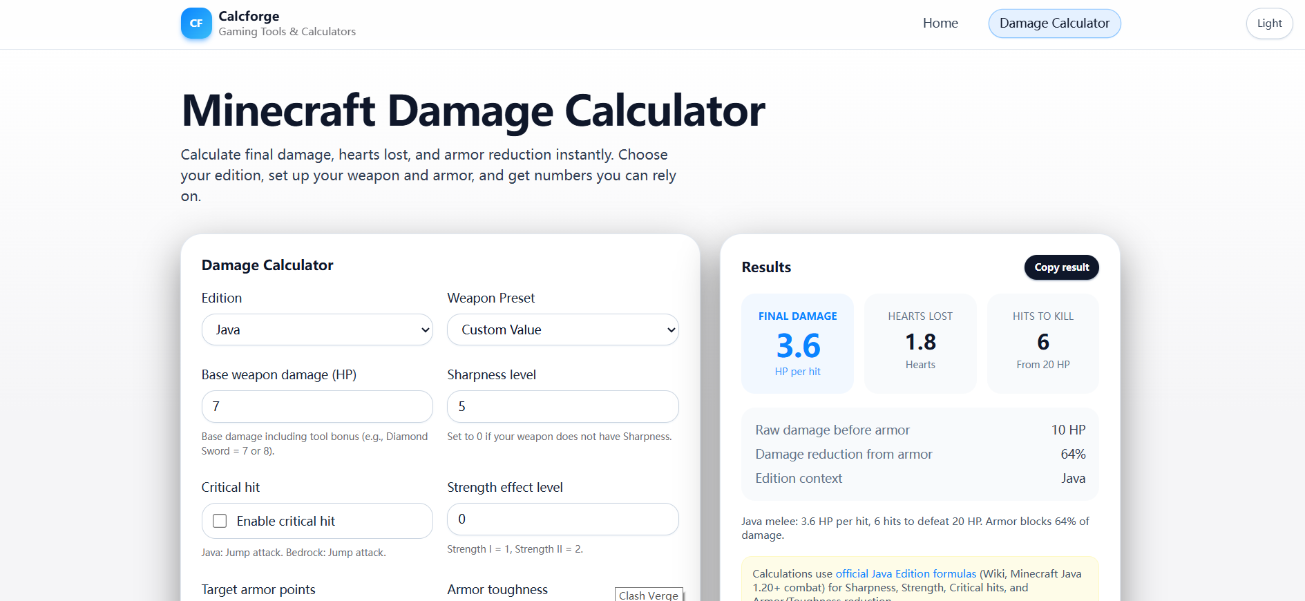 Calcforge - Screenshot 2 showing product features and functionality