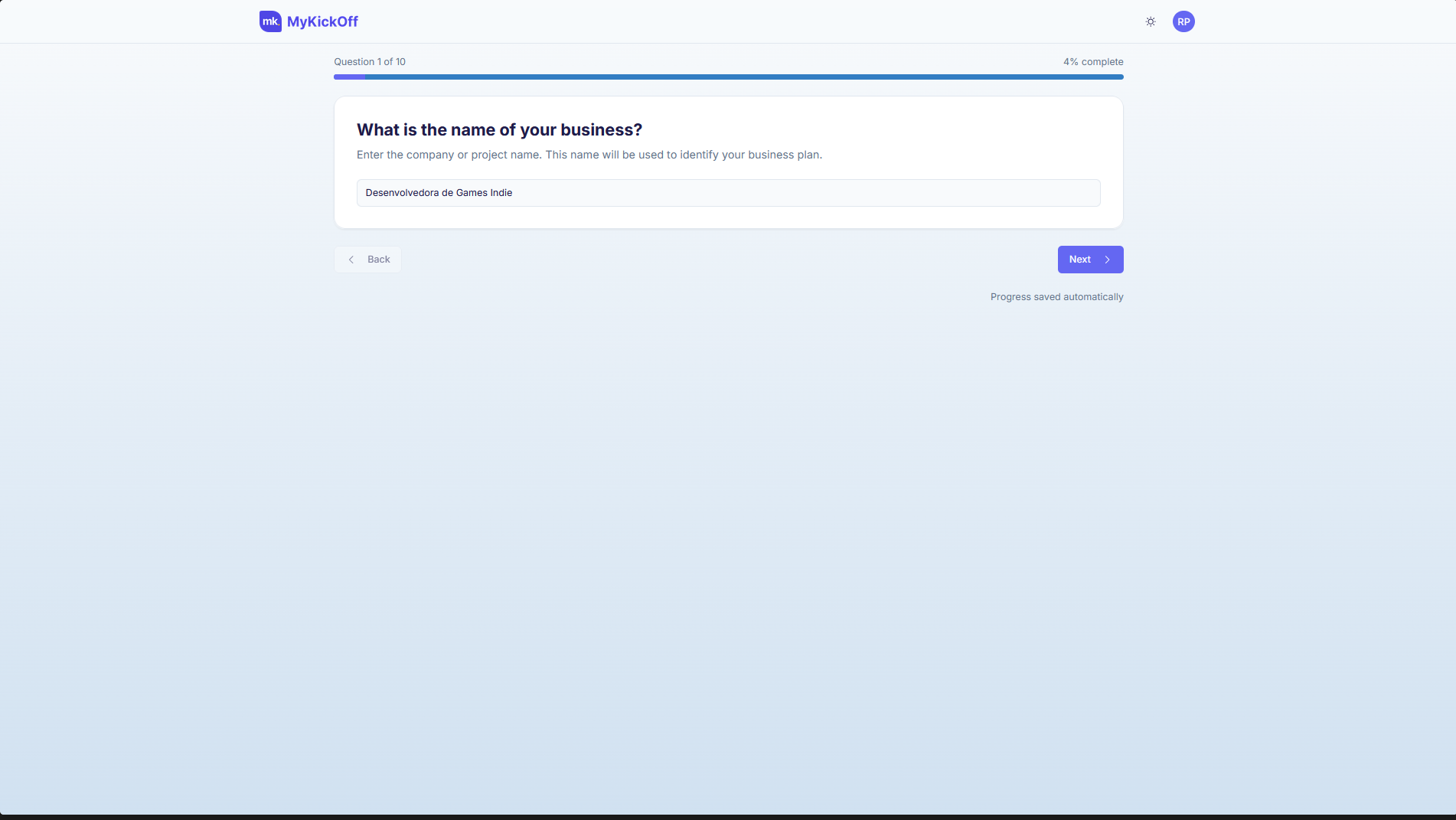MyKickOff - Screenshot 3 showing product features and functionality