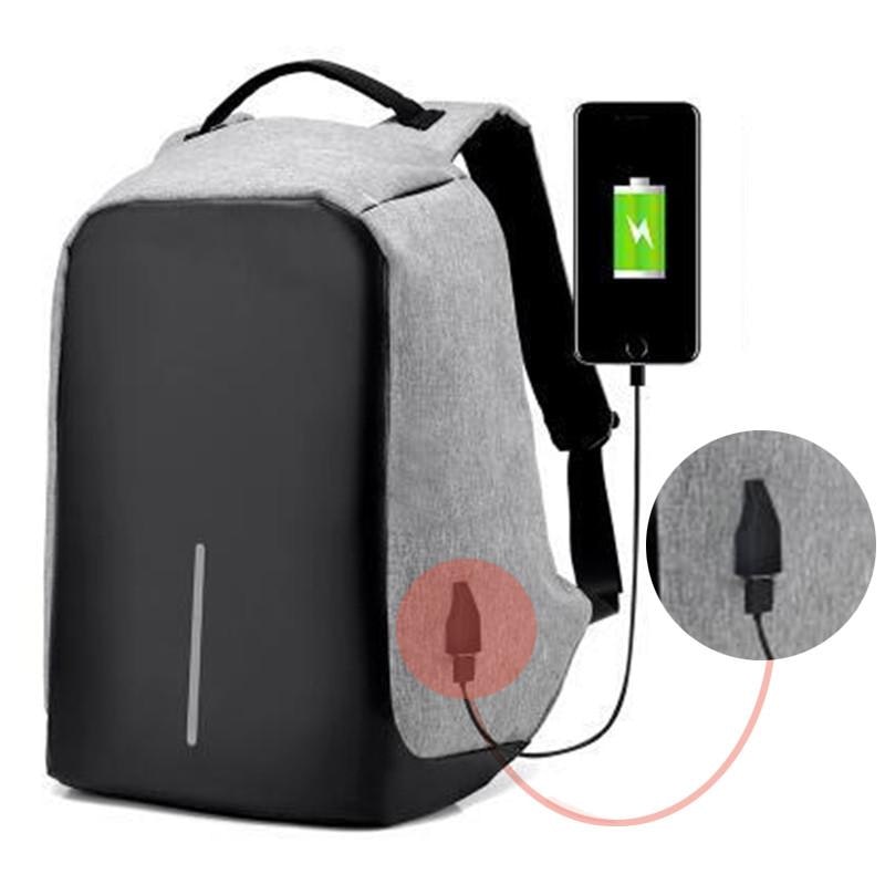 Anti-theft external usb charging backpack