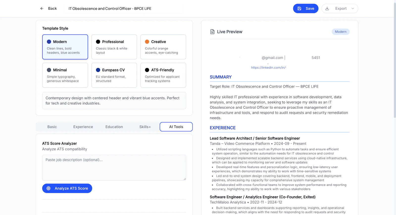 ResumeAI – AI Job Application Copilot screenshot 2