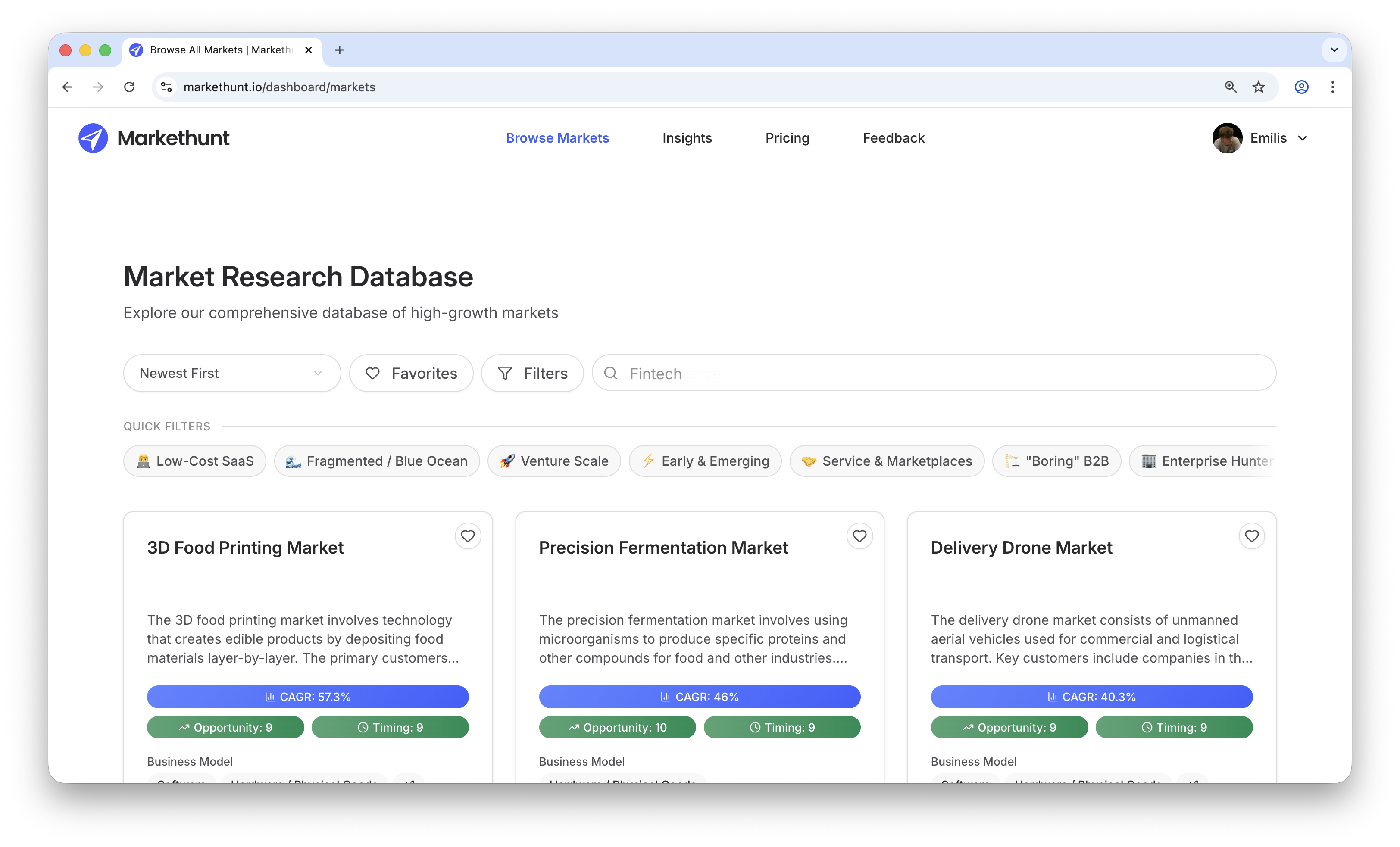 Markethunt - Screenshot 3 showing product features and functionality
