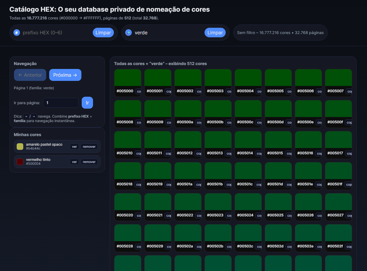 Média Catalogue HEX CORE (16,7 m de cœurs) - Recherchez des hexistes, des couleurs de nom, créez votre propre catalogue 1