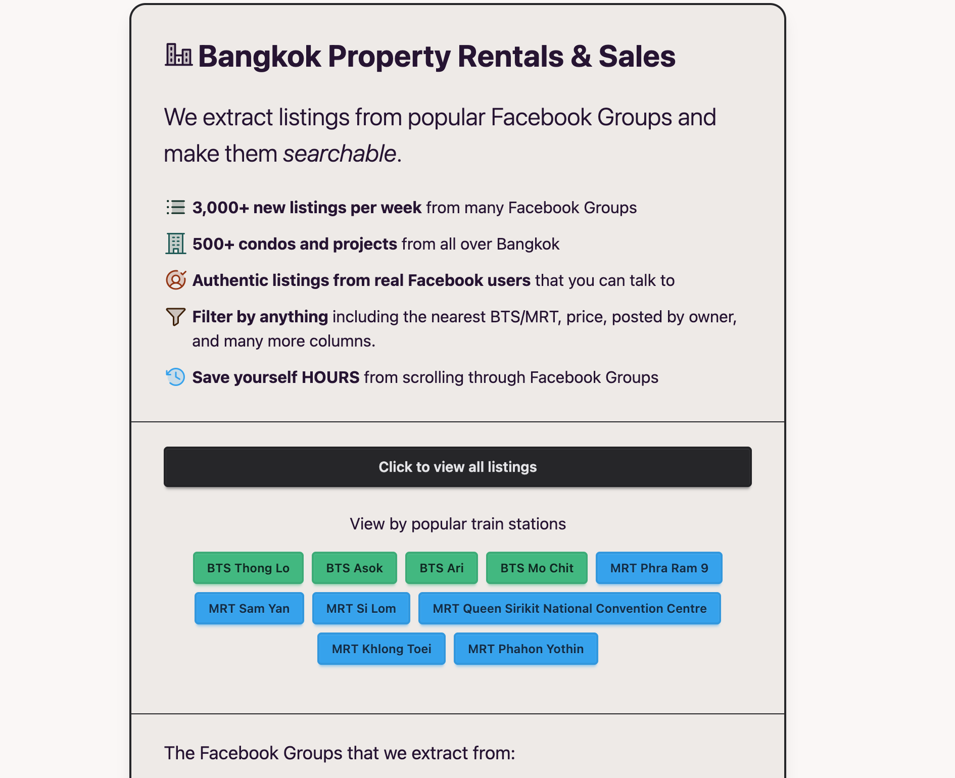 Bangkok Rentals From Facebook Groups gallery image
