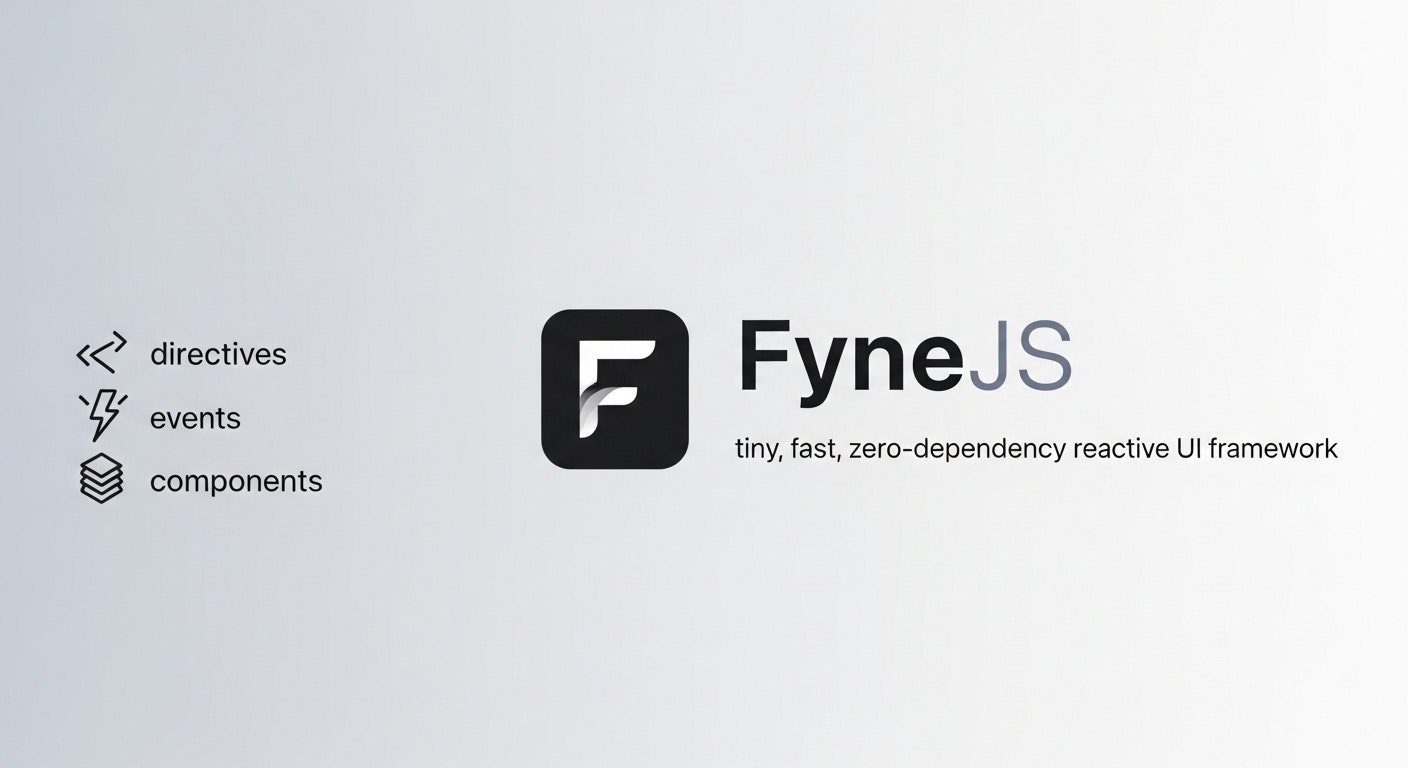 FyneJS - Main screenshot showing features and interface
