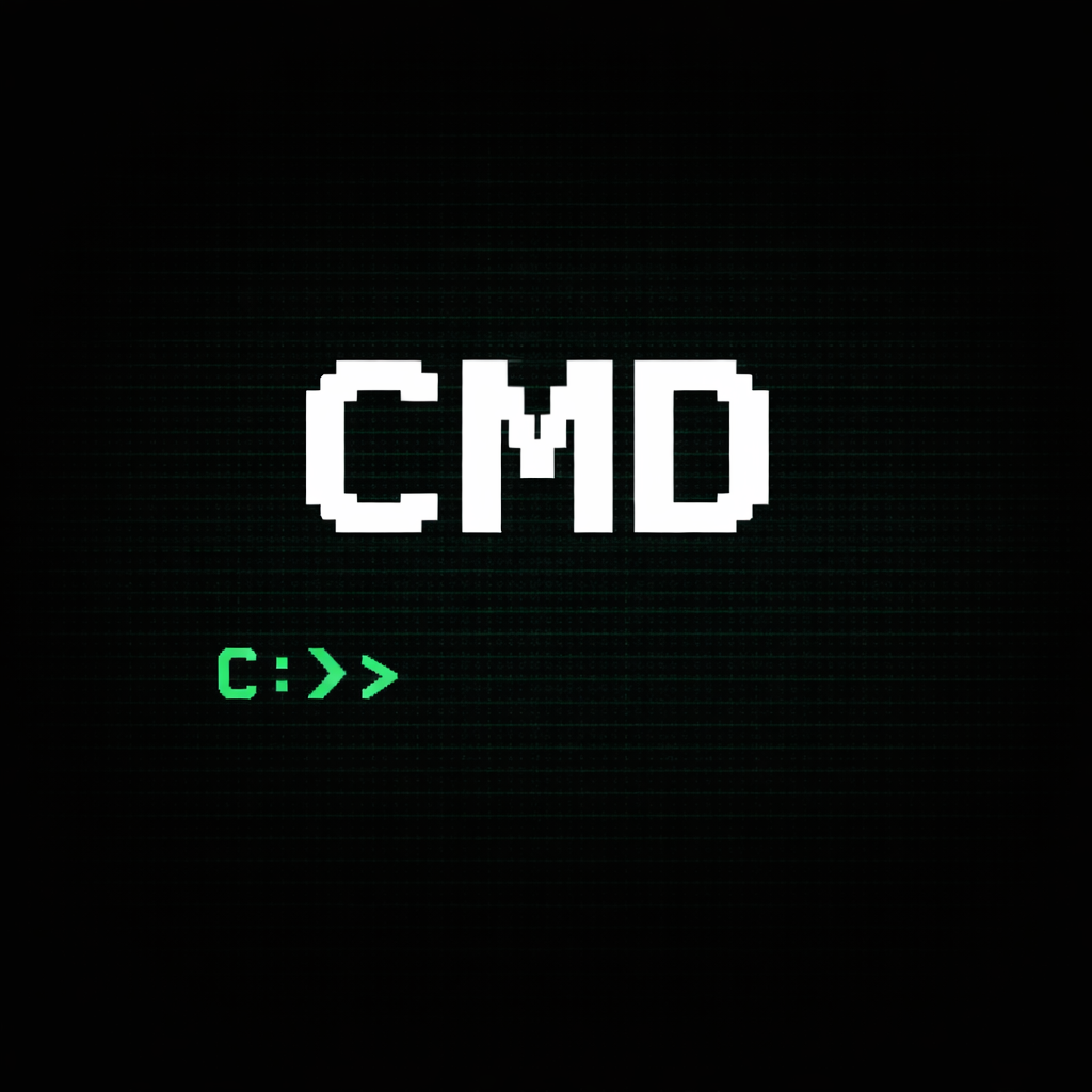 CMD: Command Prompt DOS Ping iOS Iphone - Product Hunt launch logo and brand identity