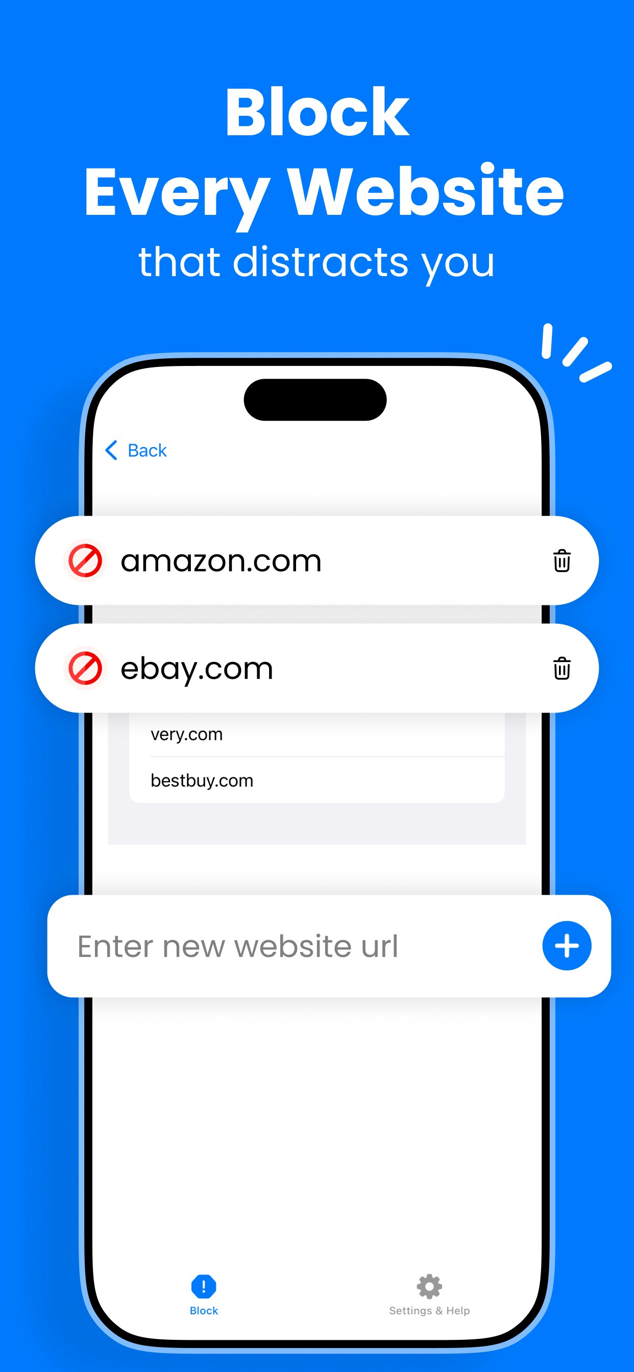 Spri: app e blocco del sito Web media 3