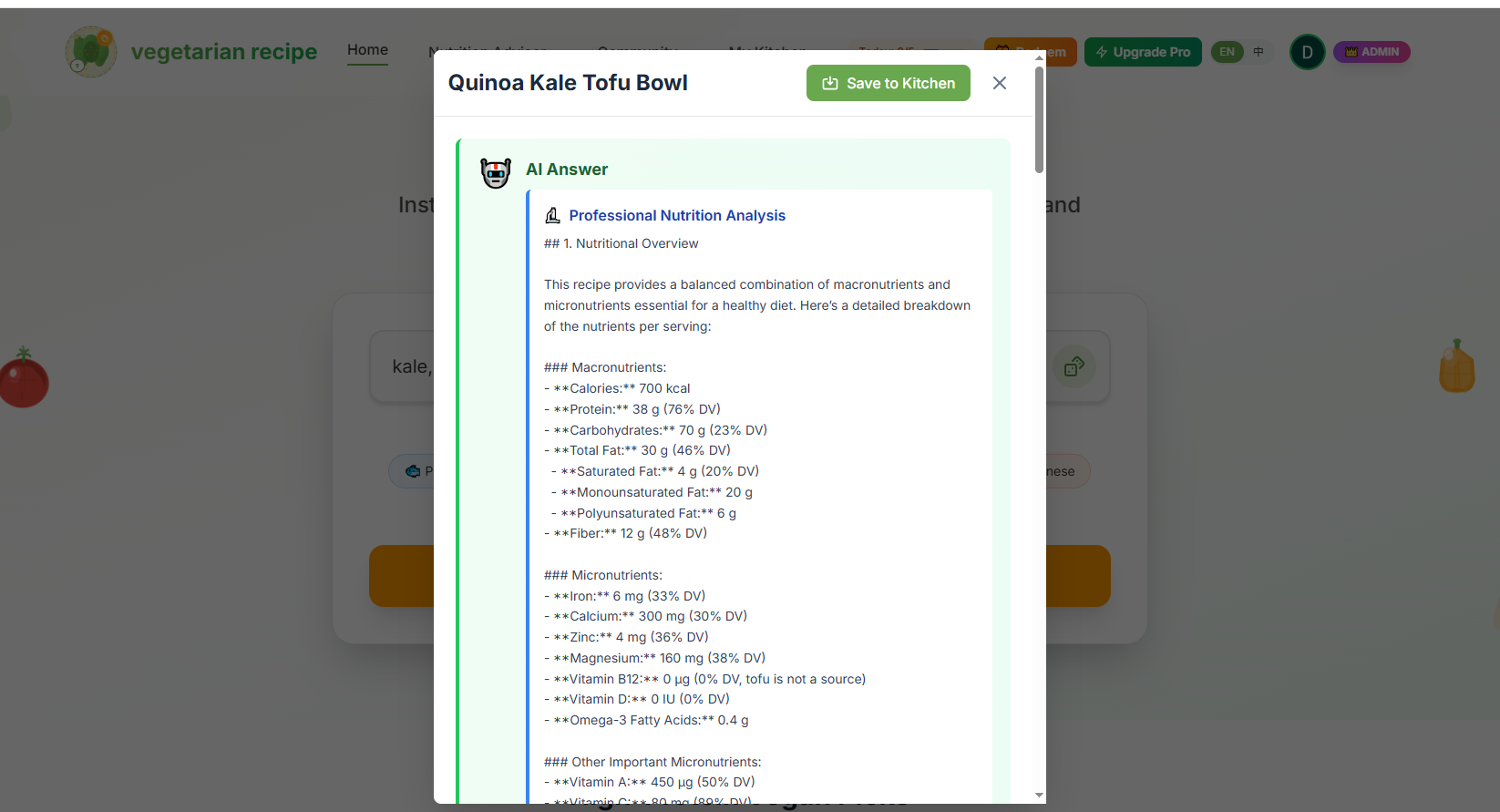Vegetarian Recipes AI - Screenshot 2 preview