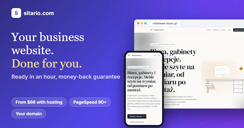 Sitario - website builder screenshot 2