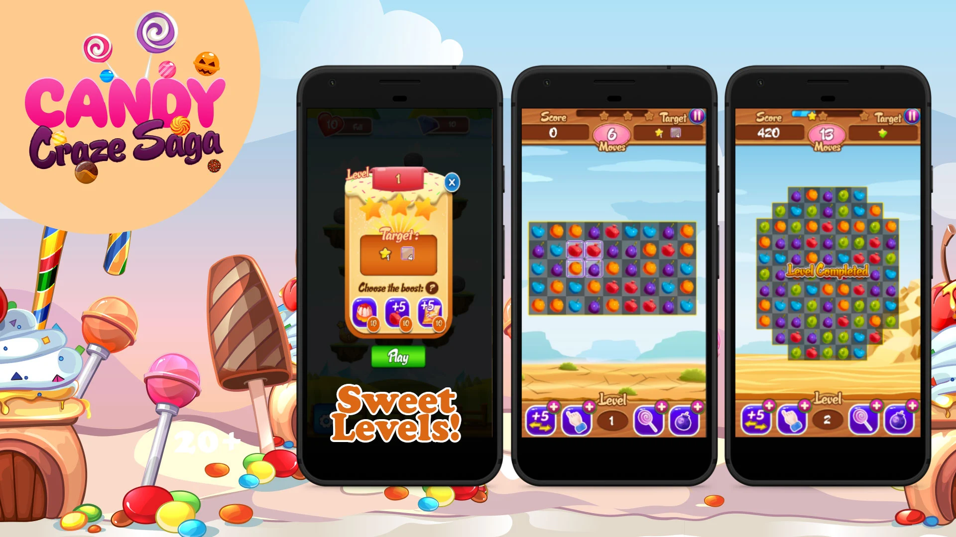 Media Candy Craze Saga - Trận đấu ngọt ngào 3 trò chơi 4