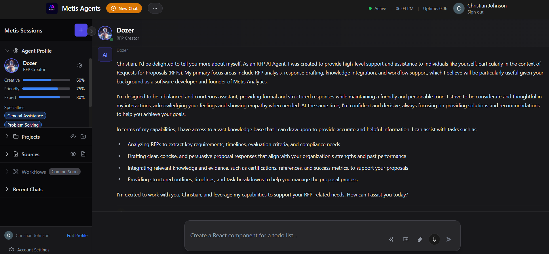 Metis Agents -Platform gallery image