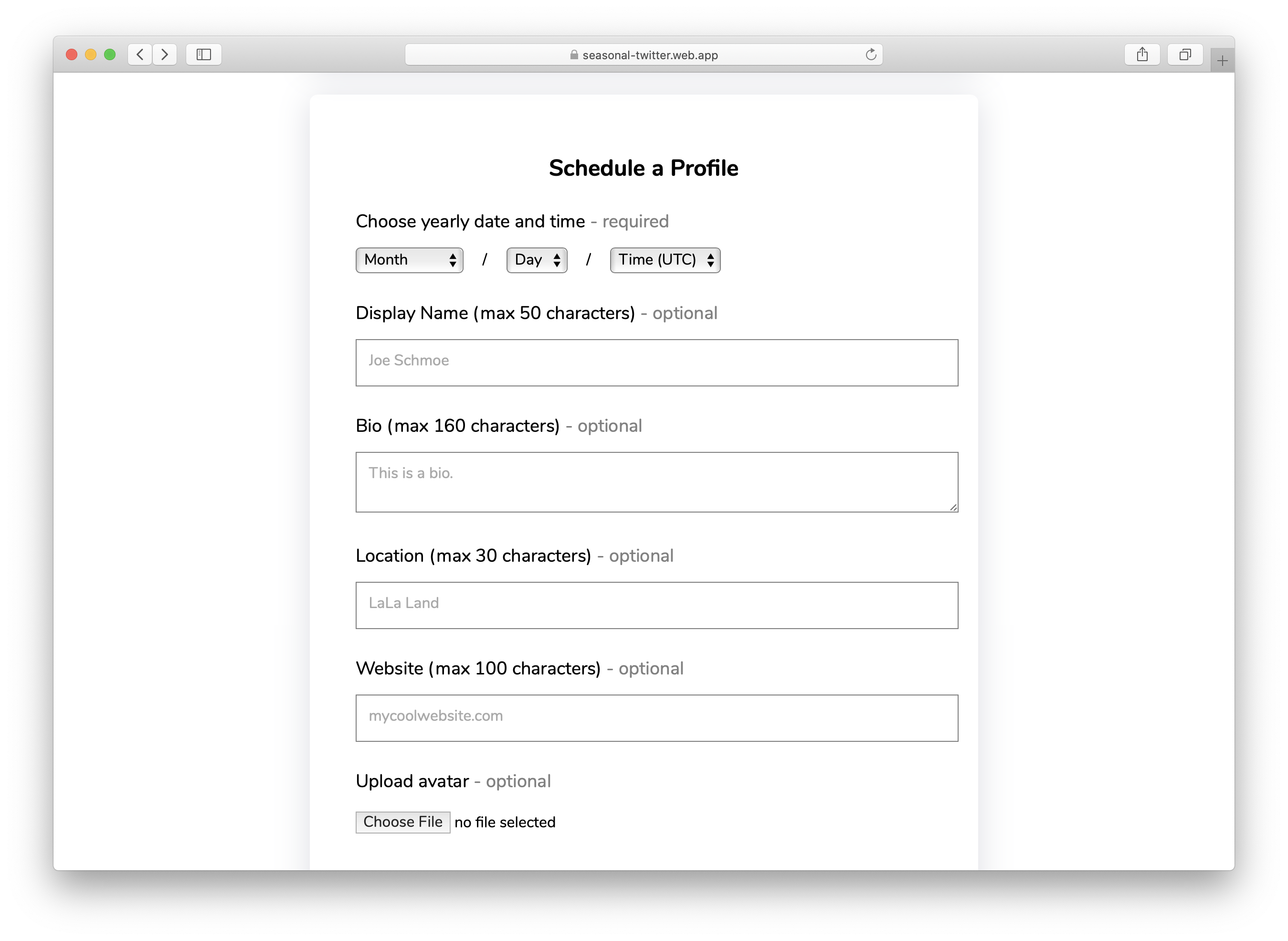Seasonal Profiles for Twitter gallery image