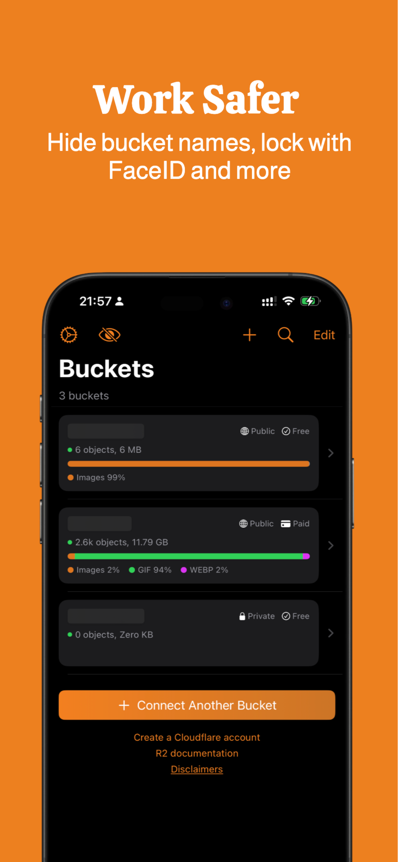 R2 -woorden - Cloudflare R2 Bucket Manager voor iOS media 1