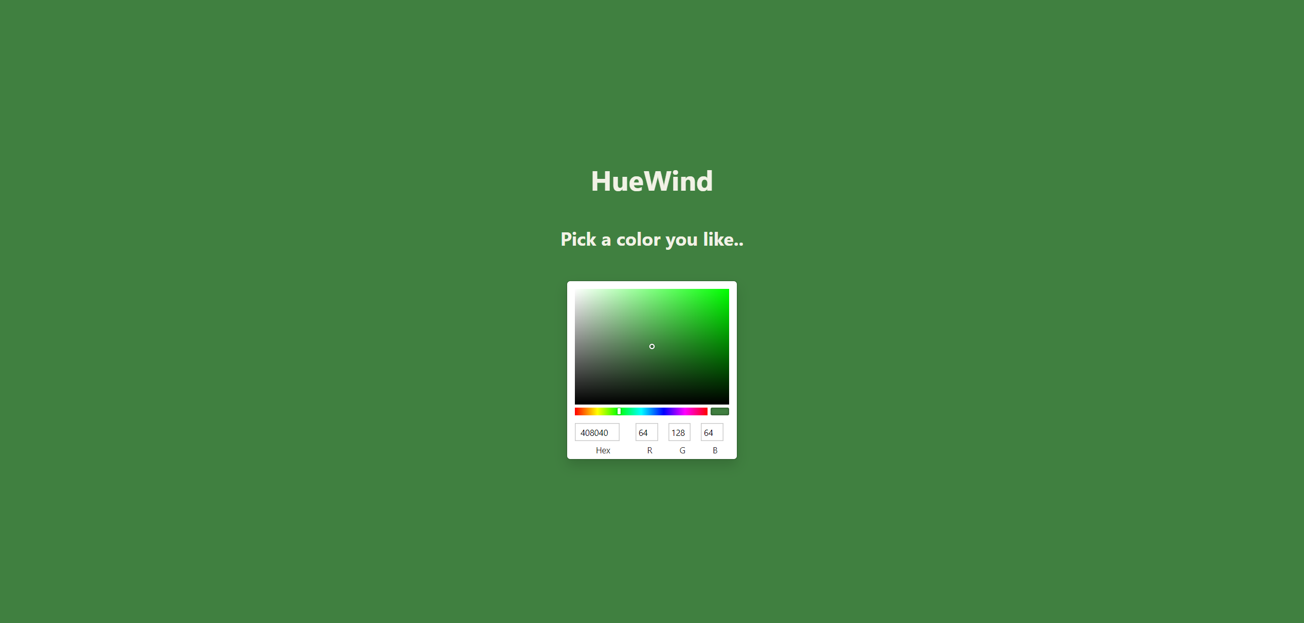 Mídia 1 de Huewind - Um gerador de paleta coesos e opinativo para o Tailwind CSS