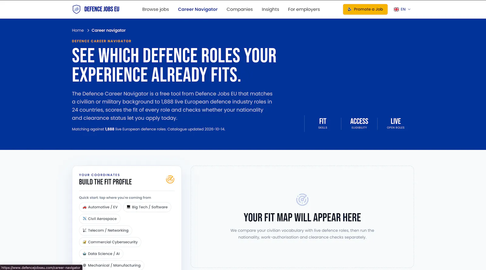 Defence Jobs EU screenshot 2