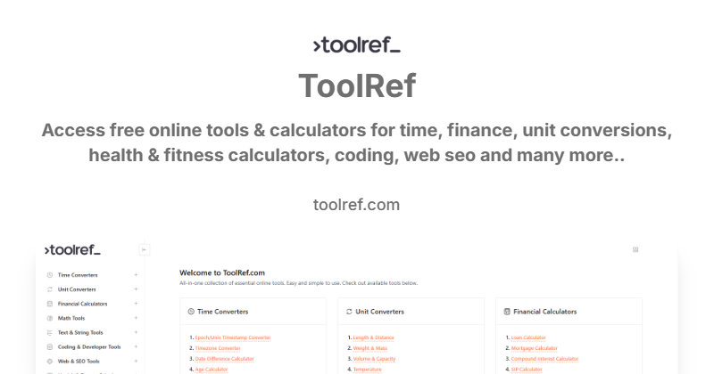 Media ToolRef.com - Alat & Kalkulator dalam talian percuma 1