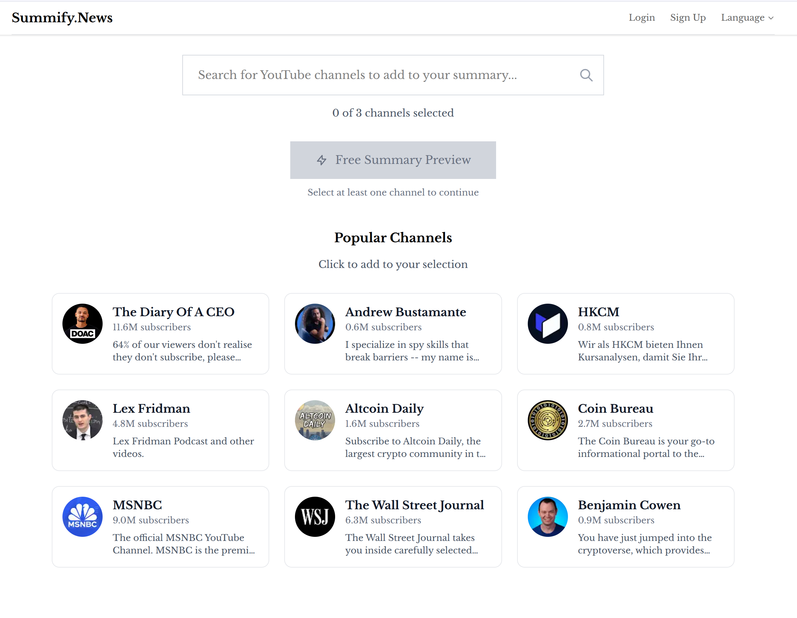 Summify.News - Main product screenshot demonstrating key features and user interface