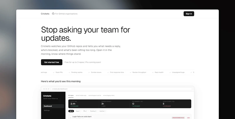 Crickets screenshot 1