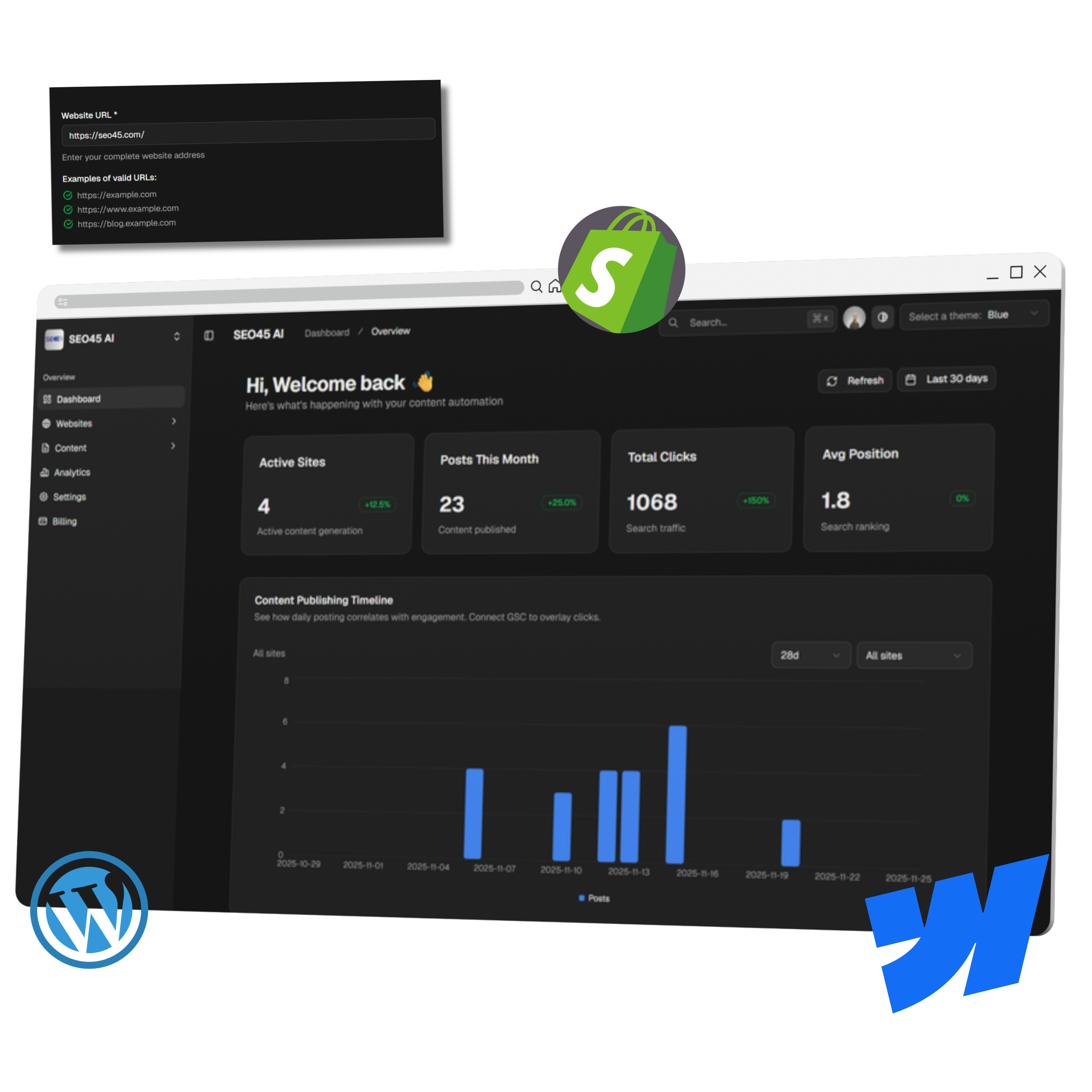 SEO45™ AI - Screenshot 5 showing product features and functionality