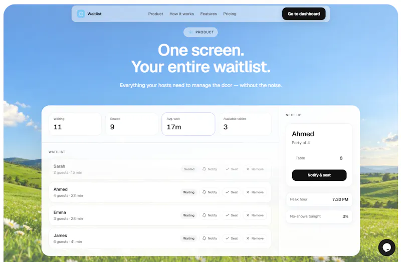 Waitlist screenshot 2