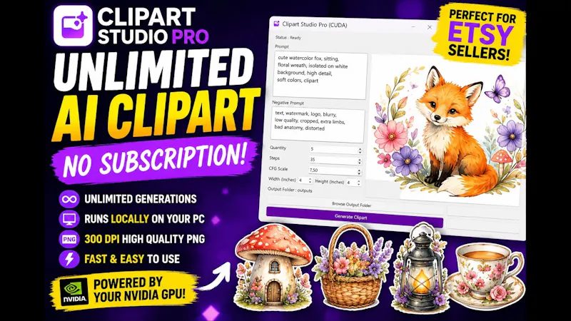 Clip art Generator screenshot 1 (video preview)