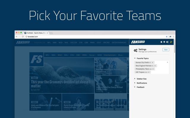 FanSided Sports & Entertainment News Chrome Extension gallery image