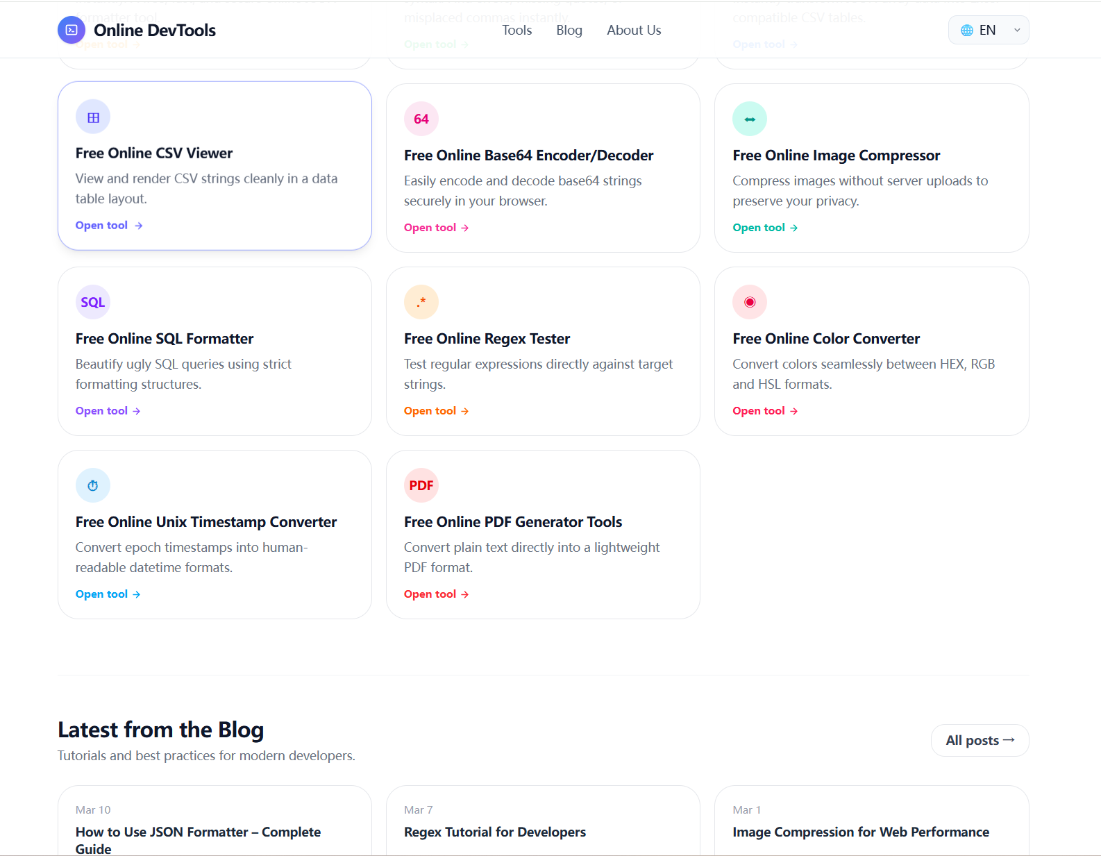 Online DevTools gallery image