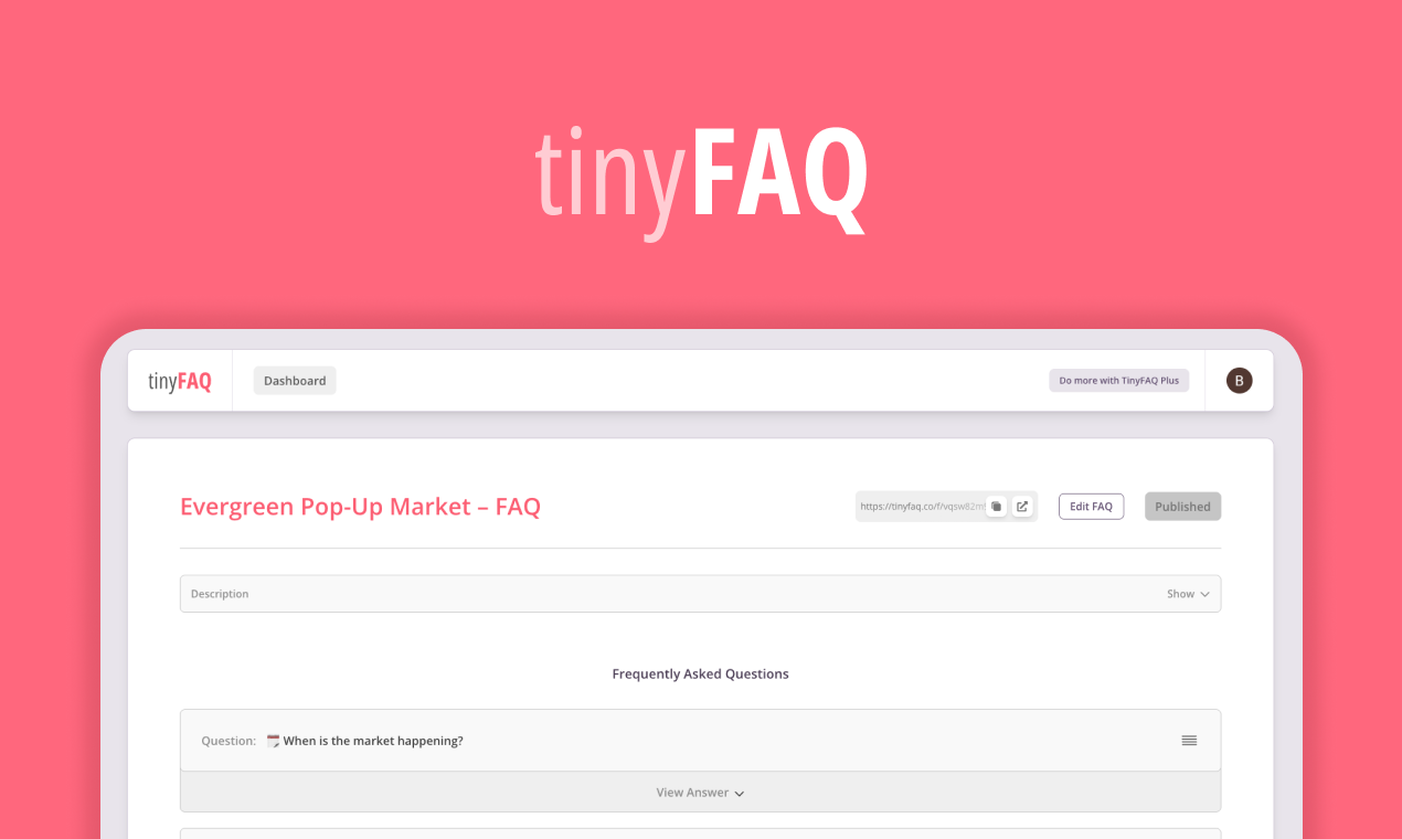 TinyFAQ gallery image