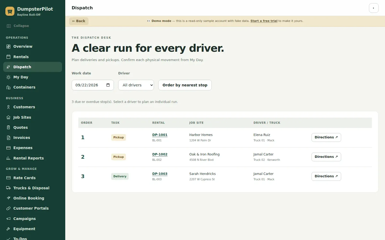DumpsterPilot screenshot 2