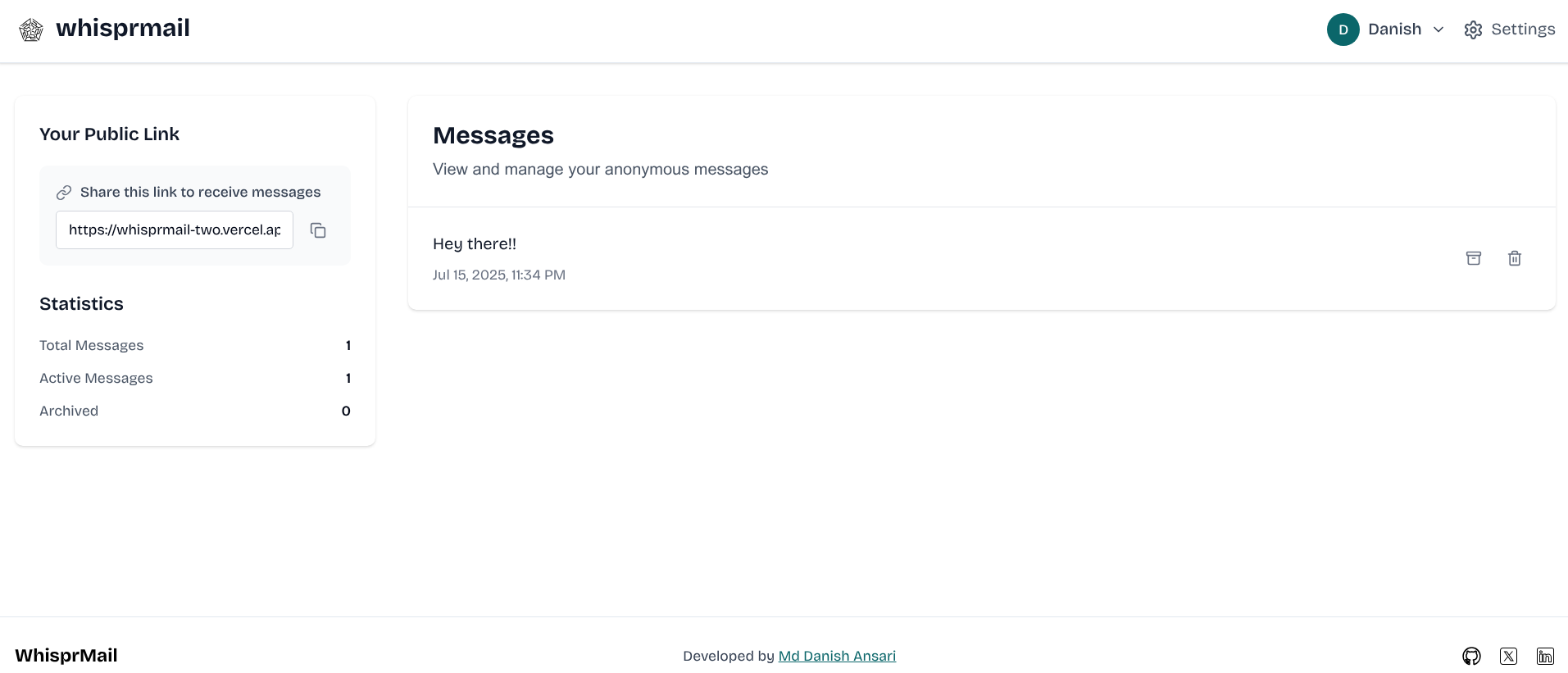 Media Whisprmail - Platform pemesejan tanpa nama 2