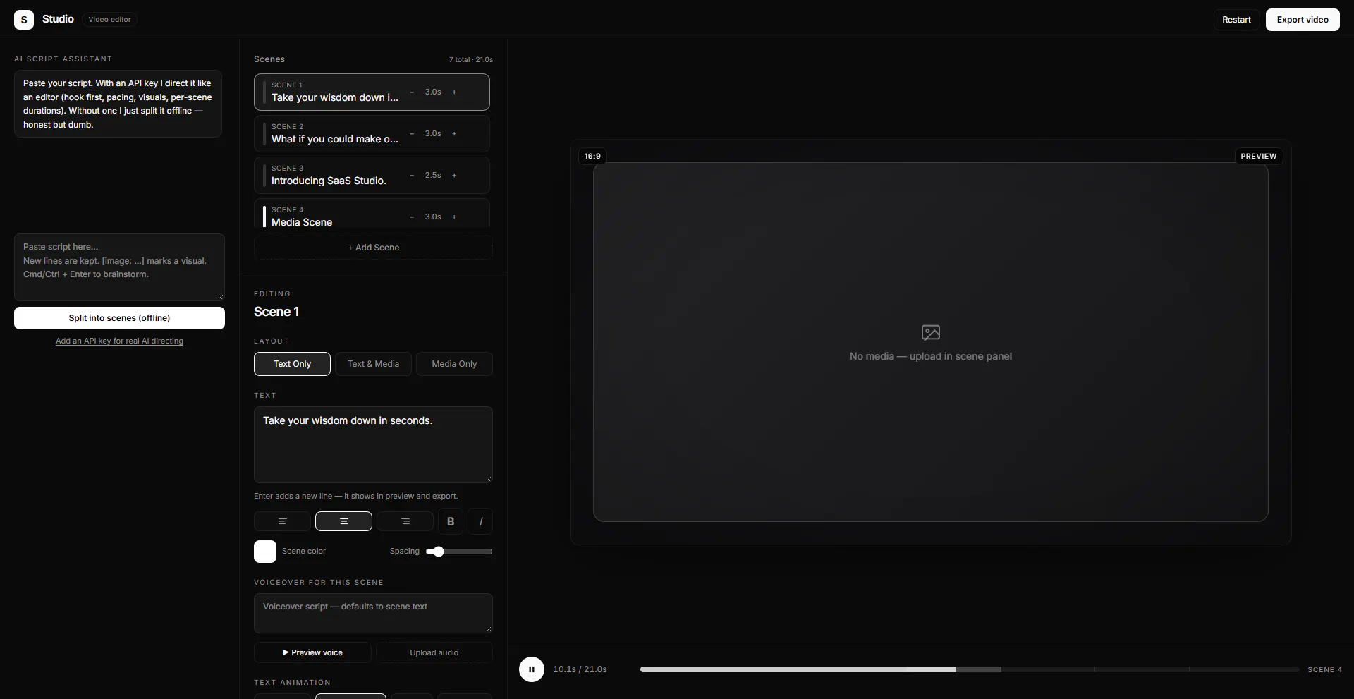 SaasStudio — Minimal Video Editor gallery image