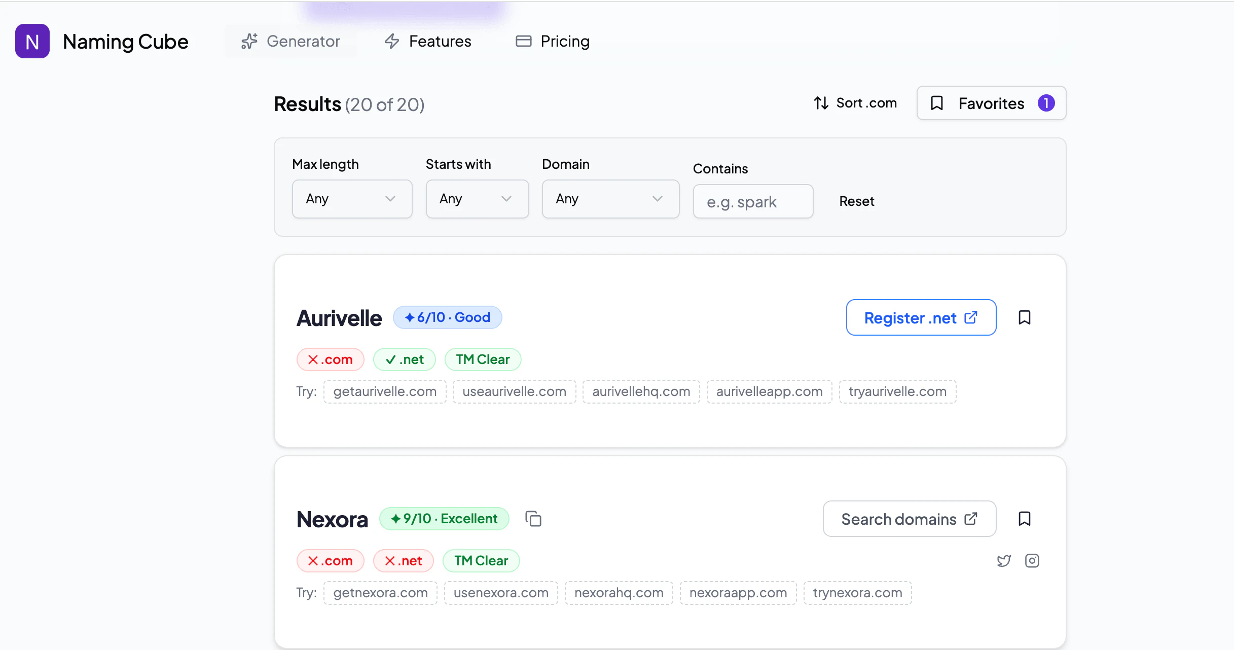 NamingCube screenshot 2