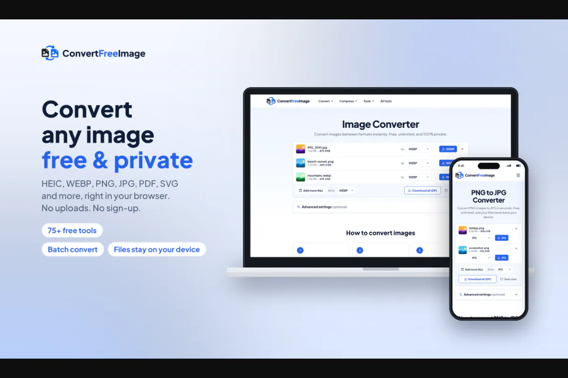 Convert Free Image gallery image