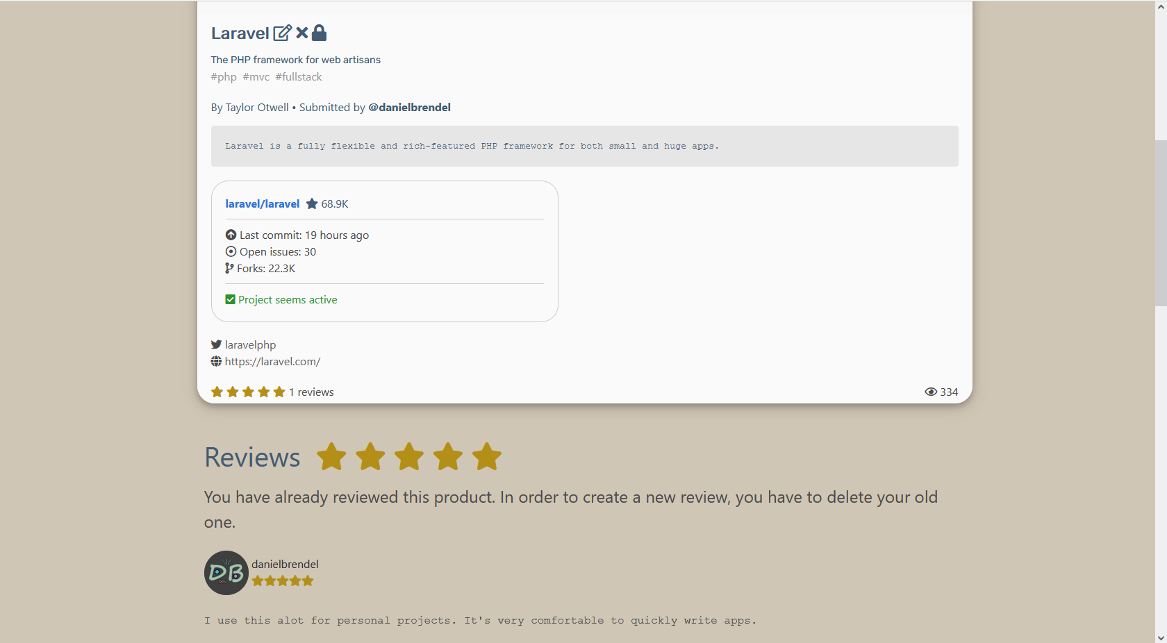 WebframeworkDB gallery image