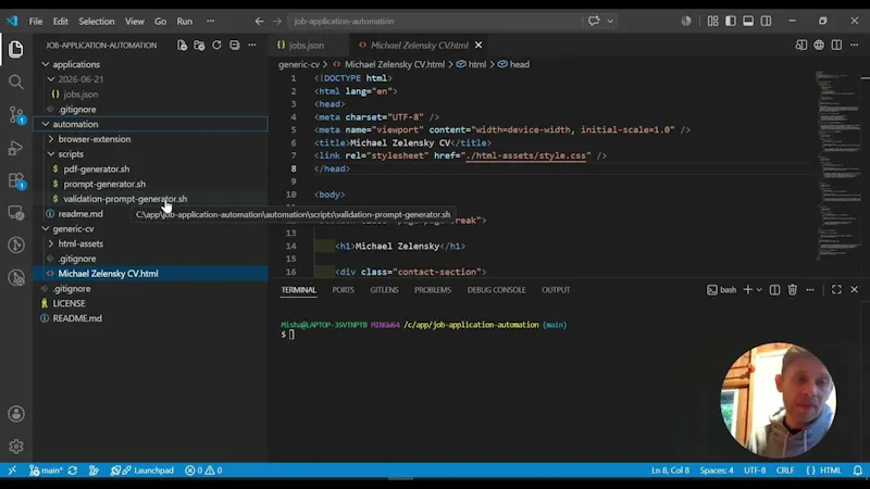 Job Application Automation screenshot 1 (video preview)