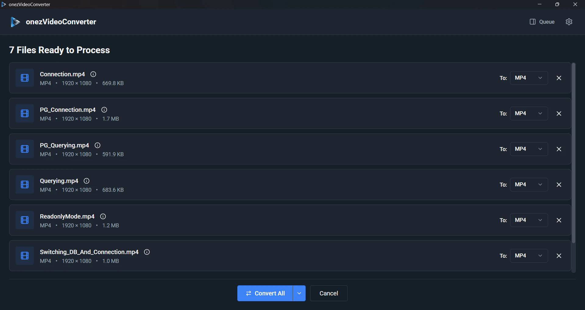 onezVideoConverter screenshot 2