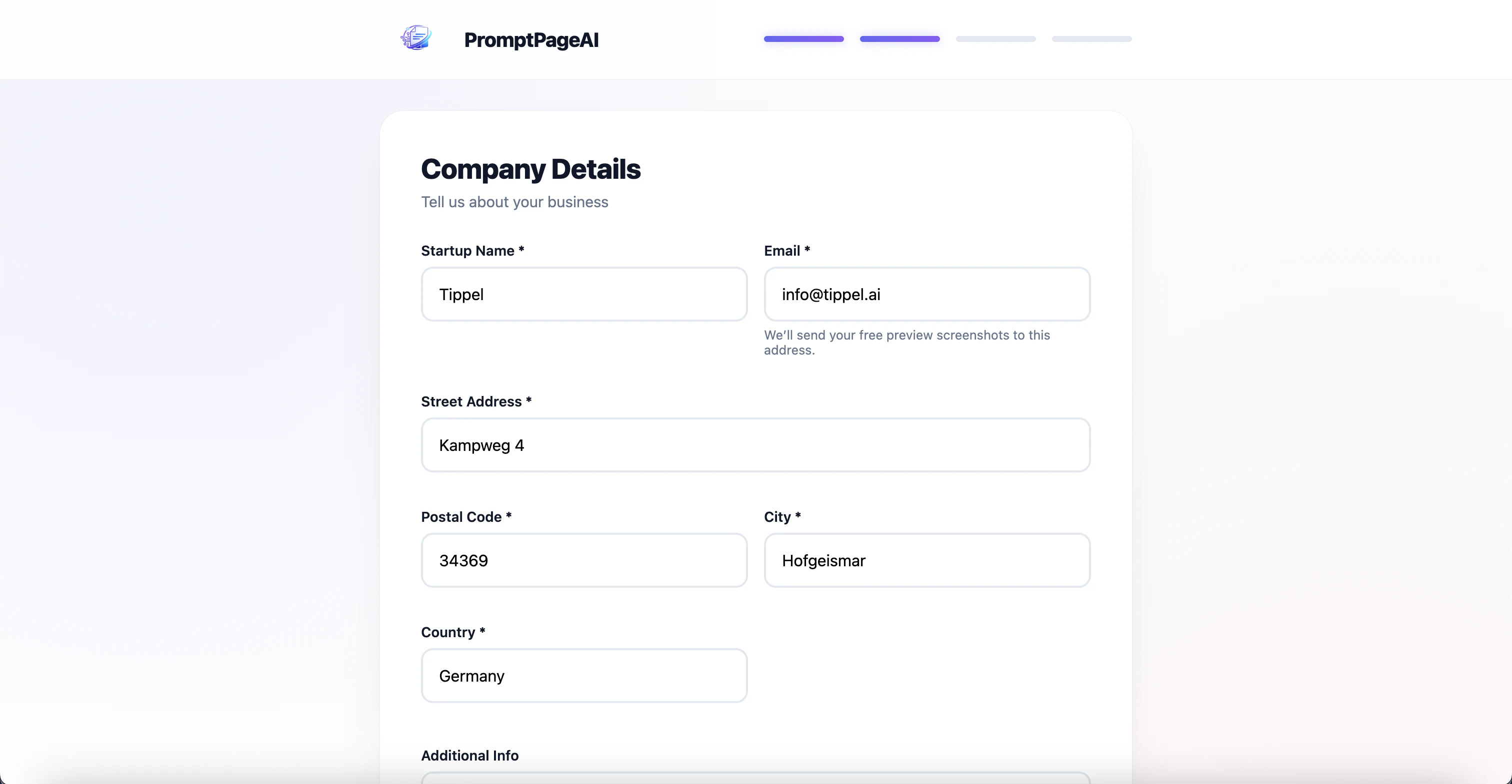 PromptPageAI screenshot 2