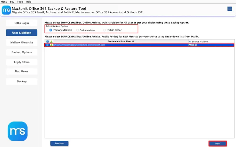 MacSonik Exchange to O365 Migration Tool screenshot 2