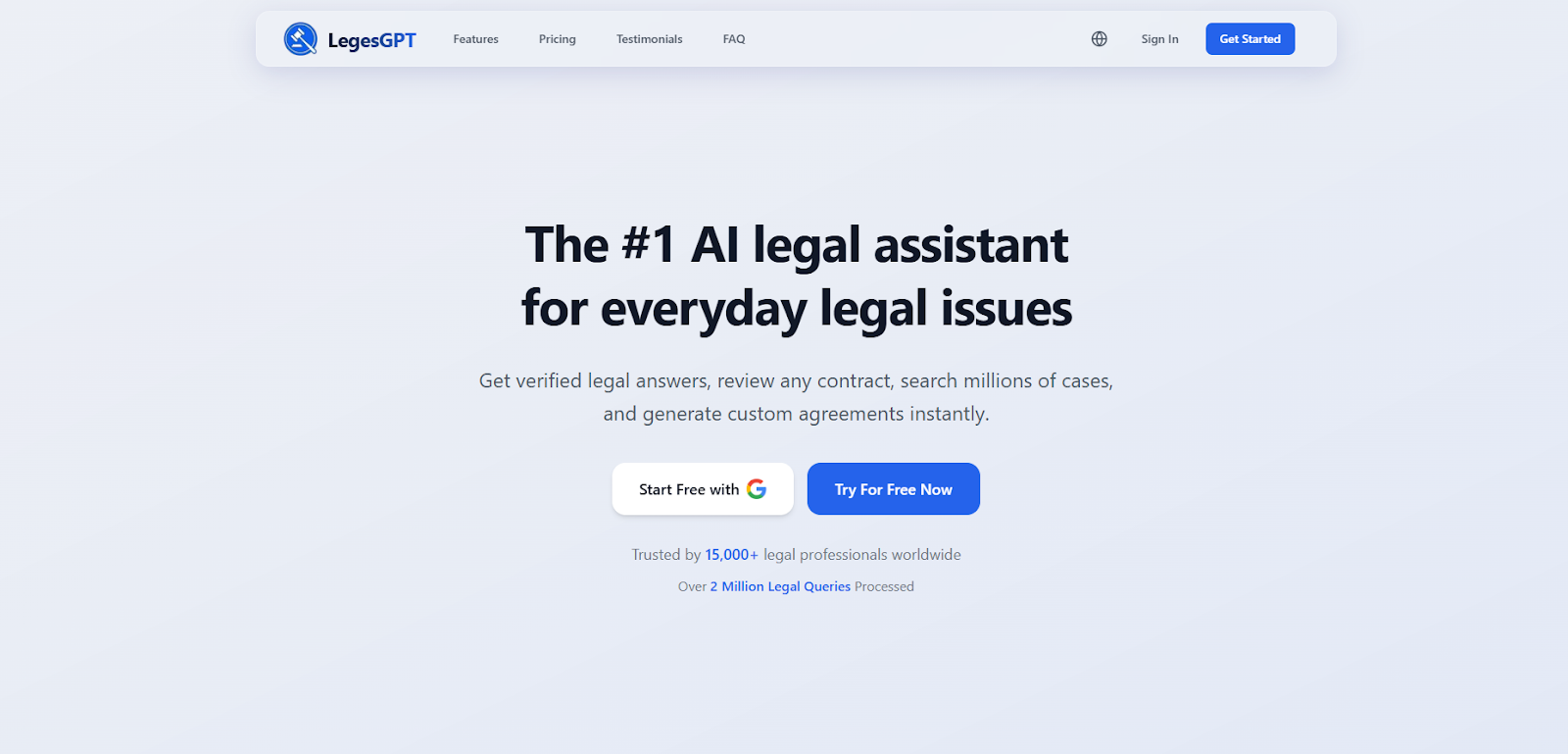 LegesGPT - Screenshot 2 showing product features and functionality