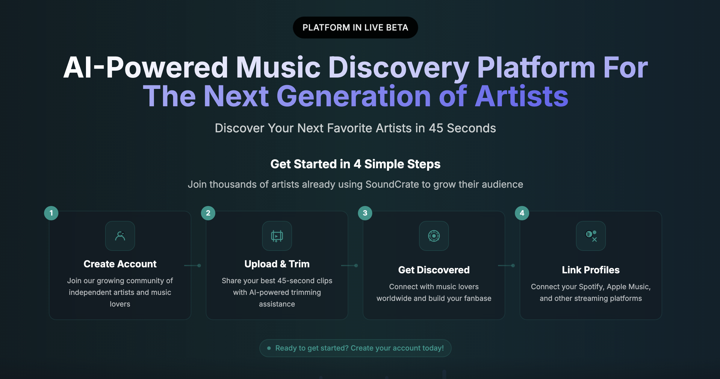Soundcrate - KI-betriebene Musikentdeckungsplattform für unabhängige Künstler Medien 1