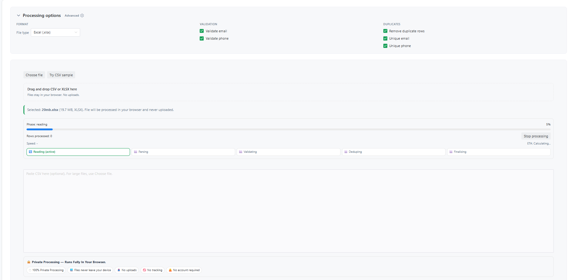 CleanlyLoad - Screenshot 3 showing product features and functionality