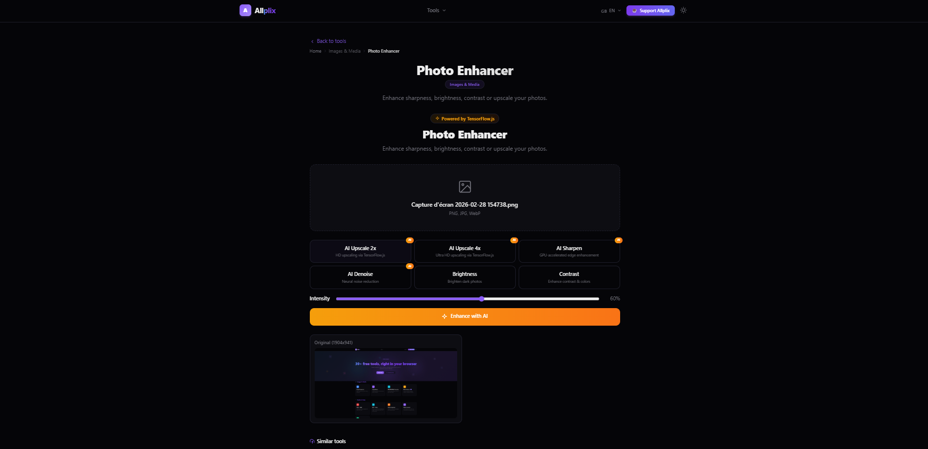 Allplix - Screenshot 2 showing product features and functionality