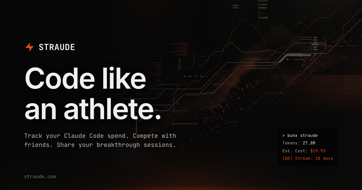 Straude: Strava for Claude Code / Global Tokenmaxxing Leaderboard | Product Hunt