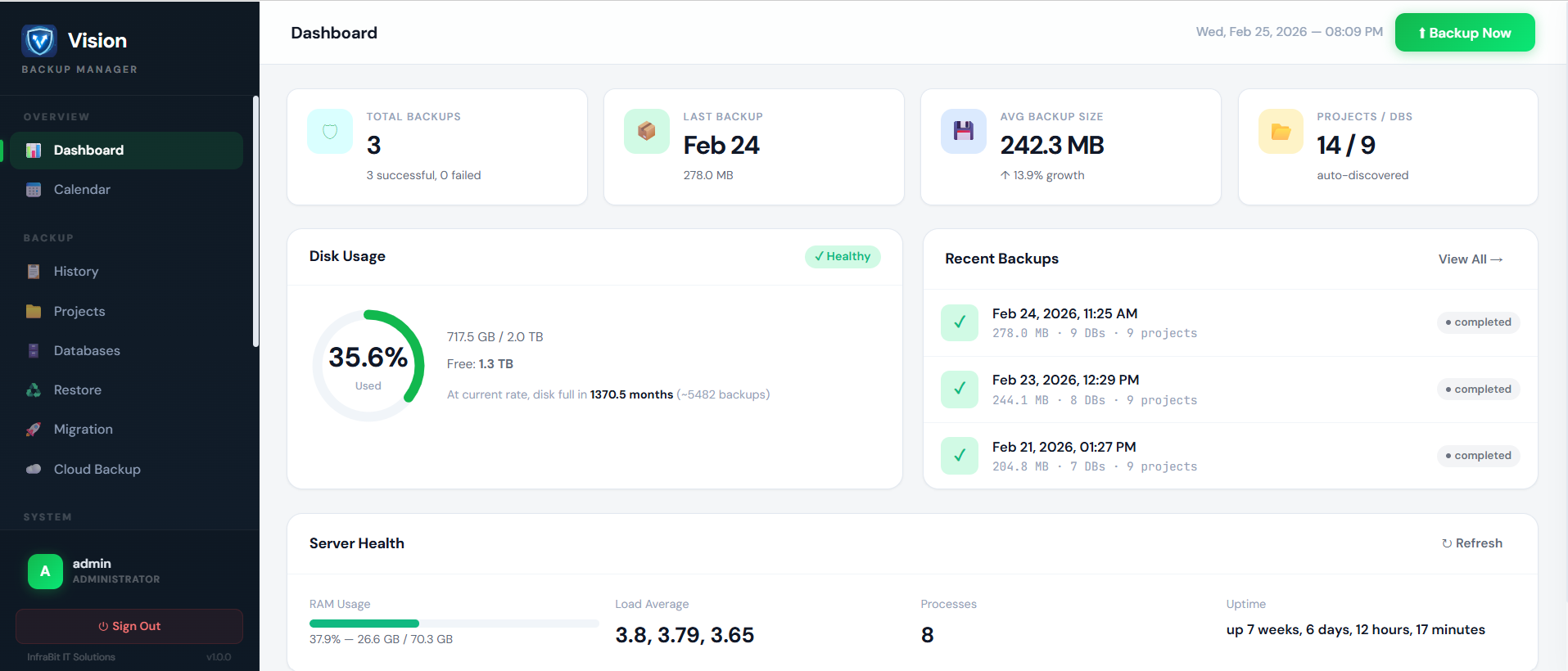 Vision Backup Manager gallery image